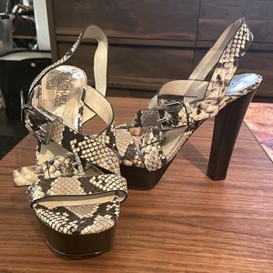 Michael Kors snake print strappy heel - size 7